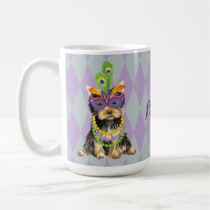Mardi Gras Yorkie Coffee Mug