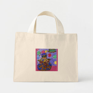 Mardi Gras Yorkie Poo Mini Tote Bag