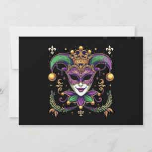 Mardi Grass Y’all – Celebrate Carnival Season New Invitation