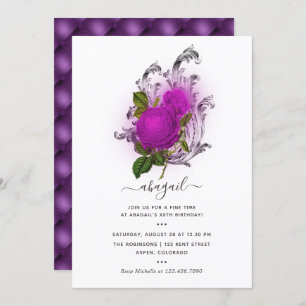 Mardi GrasTropical Peacock Birthday Party Invitati Invitation