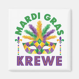 Mardi Graw Krewe Parade Party Festival Magnet