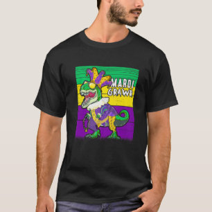 Mardi Grawr Dinosaur Mardi Gras Rex Dino Boys Todd T-Shirt