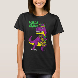 Mardi Grawr Jester Trex Dinosaur Cute Mardi Gras B T-Shirt