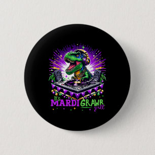 Mardi Grawr Trex Dino Dj Costume Toddler Boy Kids 6 Cm Round Badge