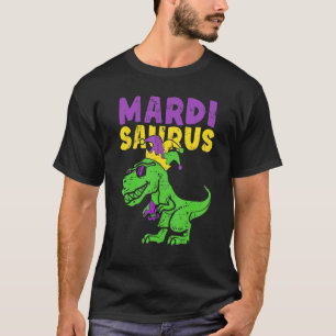 Mardi Saurus  Kids For Funny T Rex Dinosaur Mardi  T-Shirt