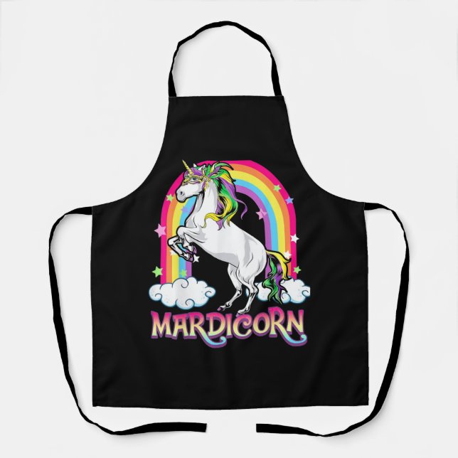 Mardicorn Rainbow Unicorn Jester Apron (Front)