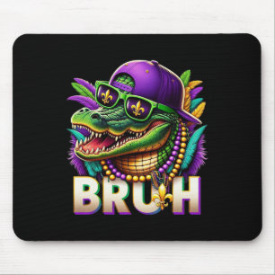 Mardigator Alligator Bruh Mardi Gras Costume Teens Mouse Pad