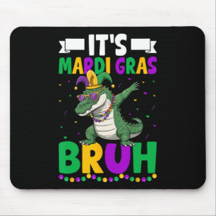 Mardigator Alligator Bruh Mardi Gras Costume Teens Mouse Pad