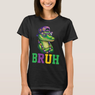 Mardigator Alligator Bruh Mardi Gras Costume Teens T-Shirt