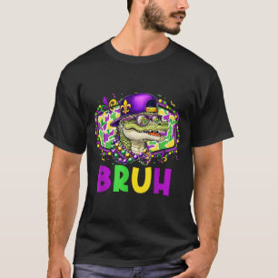 Mardigator alligator bruh mardi gras costume teens T-Shirt