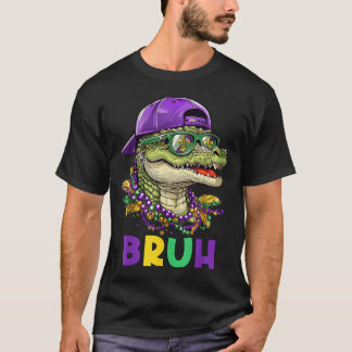 Mardigator Alligator Bruh Mardi Gras Costume Teens T-Shirt