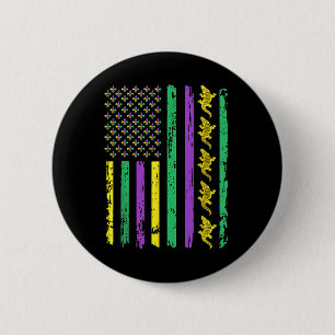 Mardigator Alligator Usa American Flag Alligator M 6 Cm Round Badge