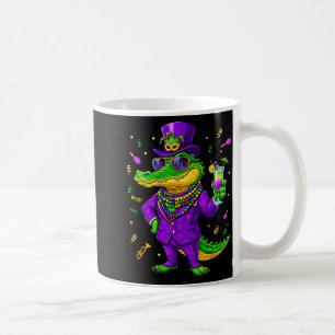 Mardigator Funny Mardi Gras Alligator Illustration Coffee Mug