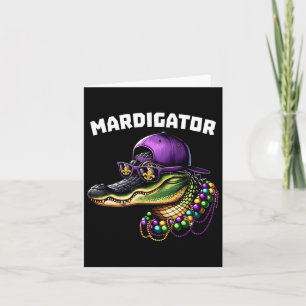 Mardigator Funny Mardi Gras Costume Men Women Kid Card