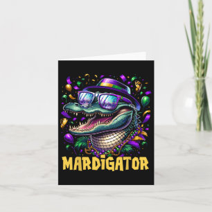 Mardigator Funny Mardi Gras Costume Men Women Kid  Card