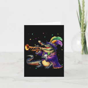 Mardigator Mardi Gras Alligator Costume Men Women  Card