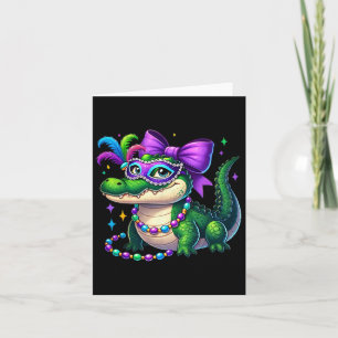 Mardigator Mardi Gras Alligator Costume Men Women Card