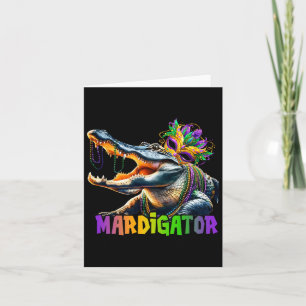 Mardigator Mardi Gras Alligator Costume Men Women Card