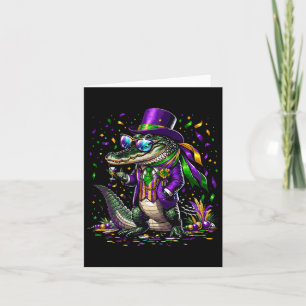 Mardigator Mardi Gras Alligator Costume Men Women Card