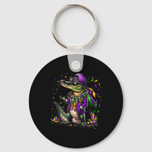 Mardigator Mardi Gras Alligator Costume Men Women Key Ring