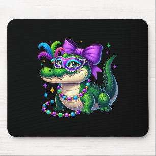 Mardigator Mardi Gras Alligator Costume Men Women Mouse Pad