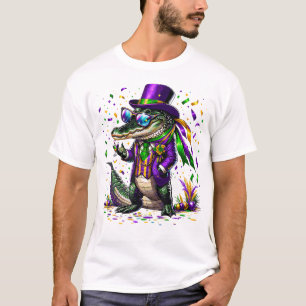 Mardigator Mardi Gras Alligator Costume T-Shirt