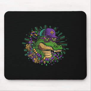Mardigator Mardi Gras Alligator Costume Women Men  Mouse Pad
