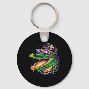 Mardigator Mardi Gras Alligator Mardi Gras Carniva Key Ring