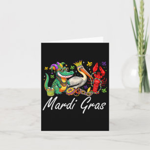 Mardigator Mardi Gras Alligator Men Women Mardi Gr Card