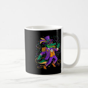Mardigator Mardi Gras Dancing Alligator Costume Ma Coffee Mug