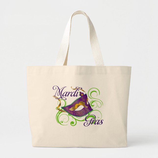 MardiGras Large Tote Bag (Front)