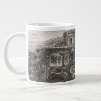 Mardin Dara Underground City Sketch  Large Coffee Mug