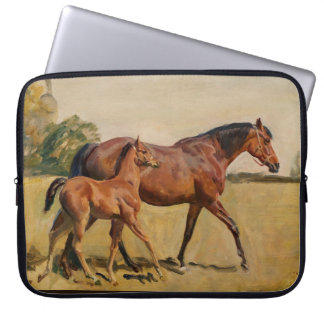 Mare and Foal by Munnings Laptop Sleeve