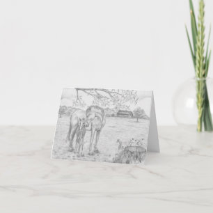 Mare and Foal Card