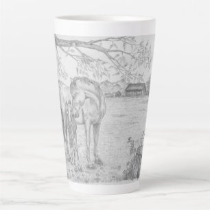Mare and Foal Latte Mug