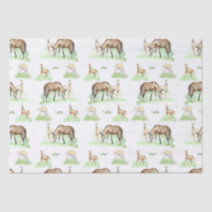 Mare and Horse Foal Pattern Tissue Paper