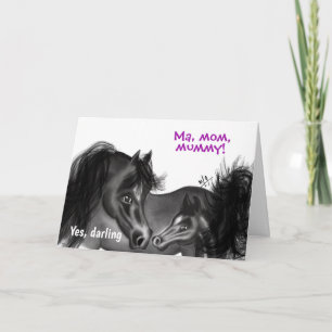  Mare & Filly   Ma, mum, mummy Happy Mother’s Day Card