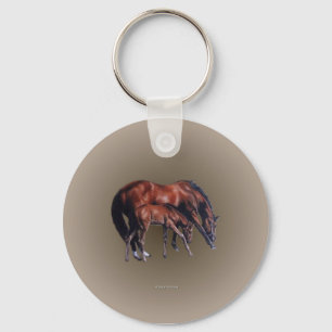 mare_foal_rnd_ornament key ring