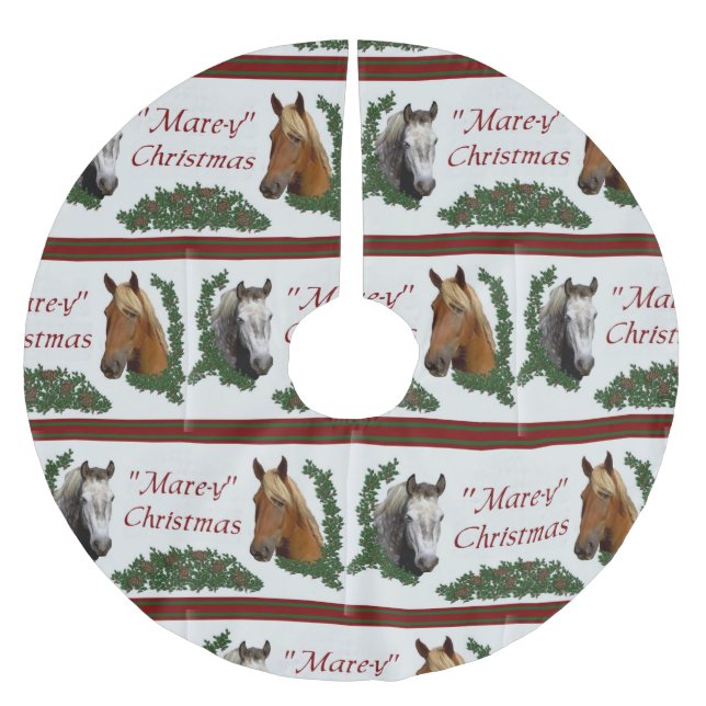Mare-y Christmas Brushed Polyester Tree Skirt (Front)