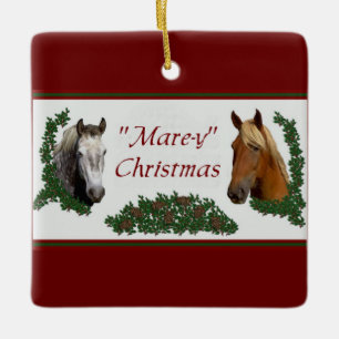 Mare-y Christmas Ceramic Ornament