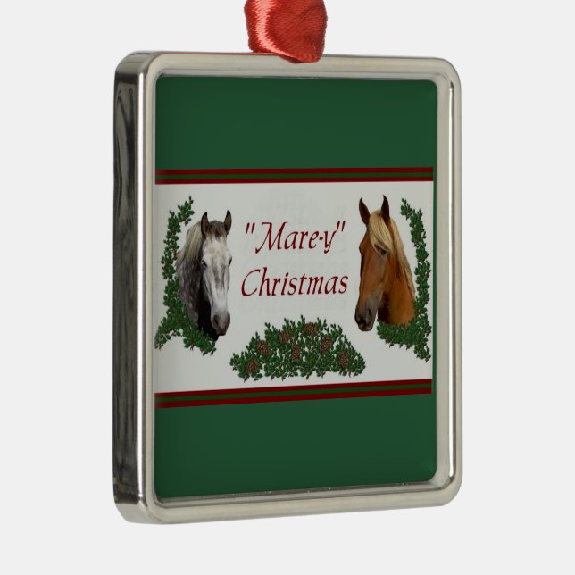 Mare-y Christmas Metal Ornament (Right)