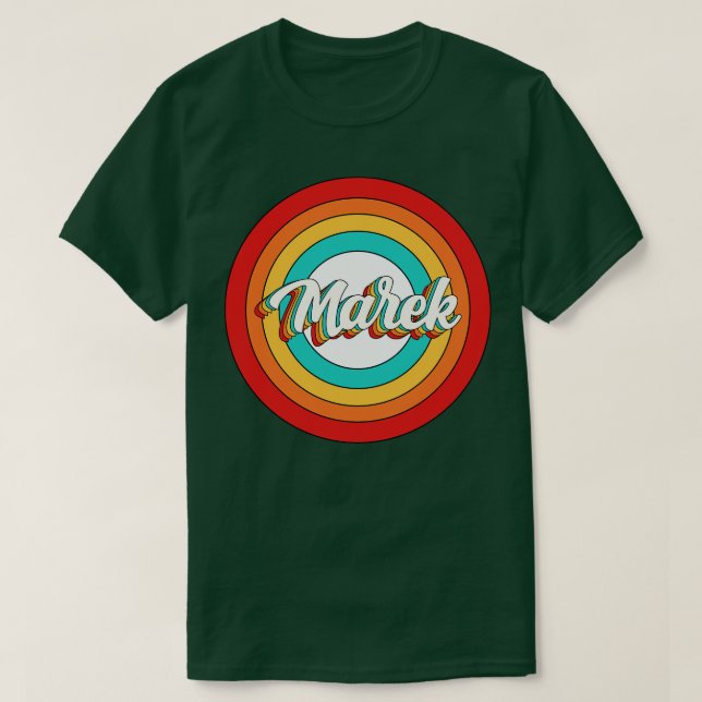 Marek Name Shirt Vintage Marek Circle (Design Front)