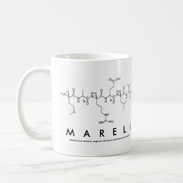 Mareli peptide name mug (Left)