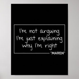 Maren Gift Quote Personalised Name Funny Birthday Poster