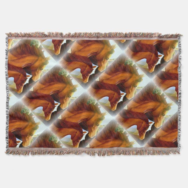 mares and ponies throw blanket (Front)