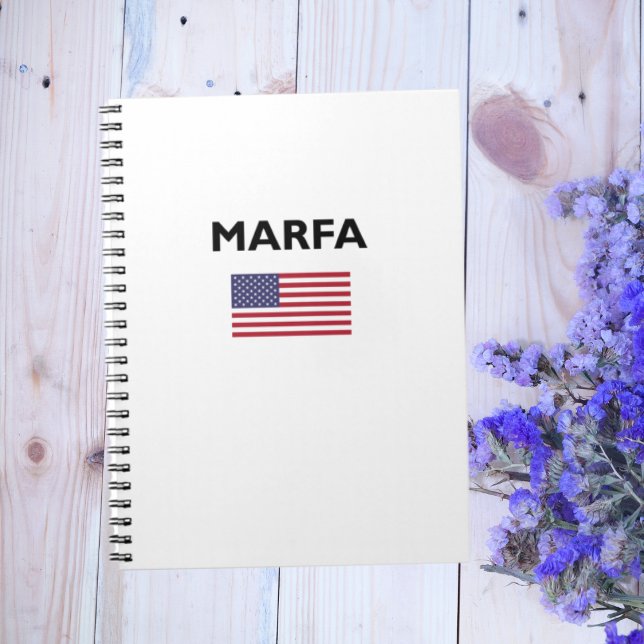 Marfa Texas USA American Flag Light-Colour Notebook (Creator Uploaded)