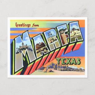 Marfa, Texas Vintage Big Letters Postcard