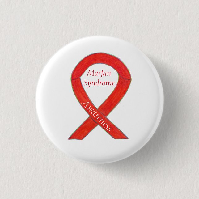 Marfan Syndrome Awareness Ribbon Custom Pins (Front)
