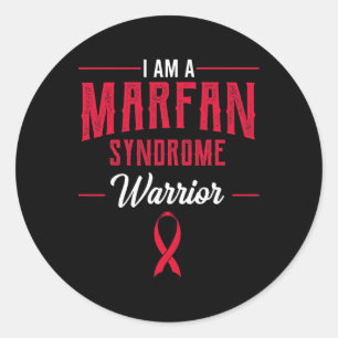 Marfan Syndrome Warrior Mfs Genetic Disorder Aware Classic Round Sticker