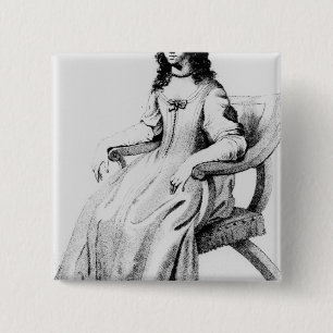 Margaret Cavendish, Duchess of Newcastle 15 Cm Square Badge